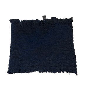Missguided Black Ruched Tube Top